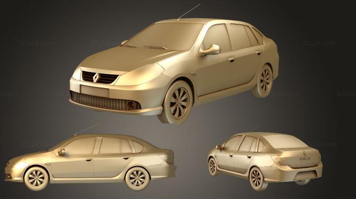 Автомобили и транспорт (Renault Symbol 2010, CARS_3271) 3D модель для ЧПУ станка
